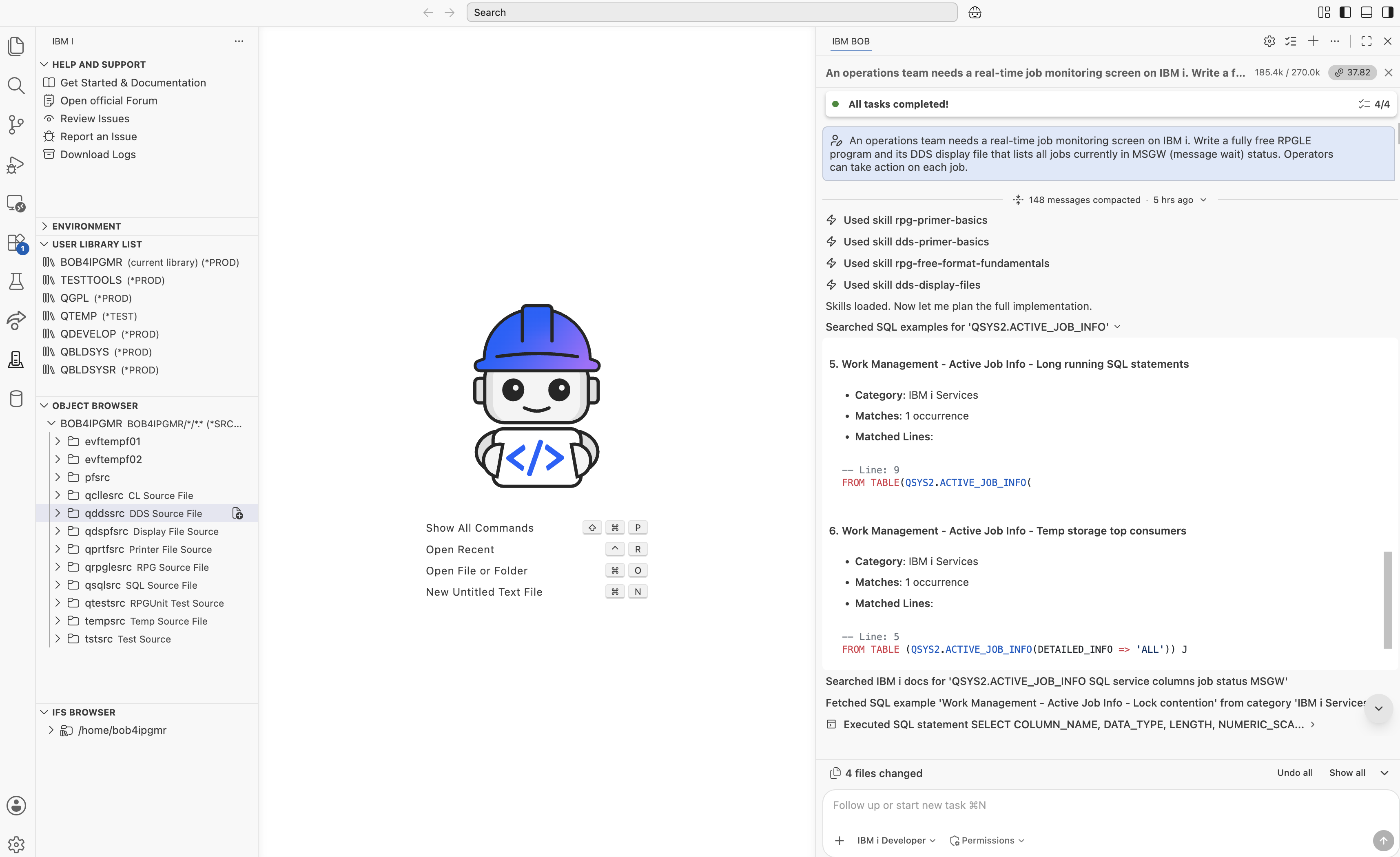 IBM Bob — implementation plan